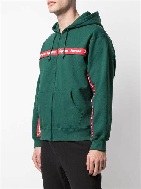 supreme gucci stripe sleeve hoodie fall2019|Text Stripe Zip Up Hoodie .